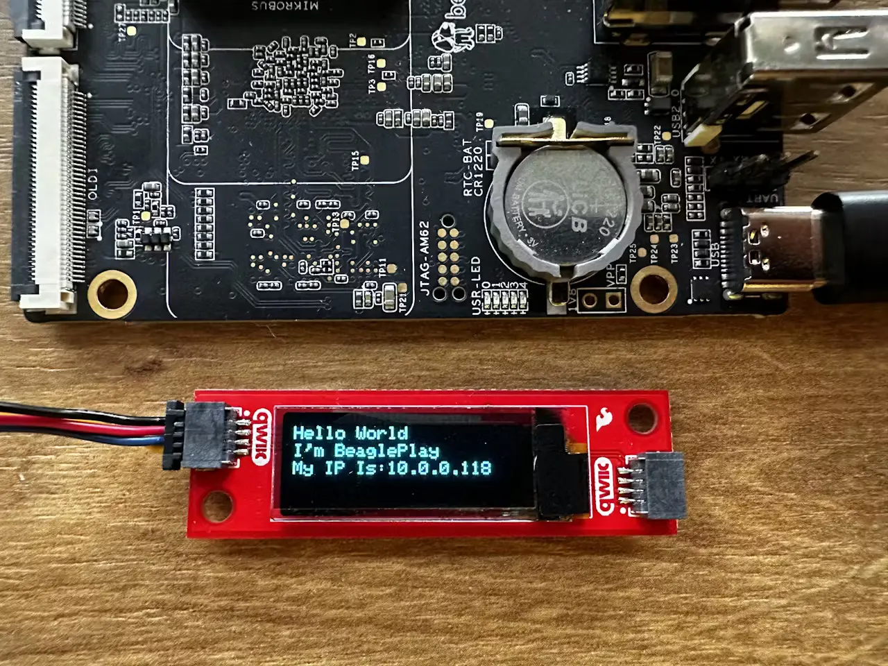 IP Address on QWIIC OLED Display