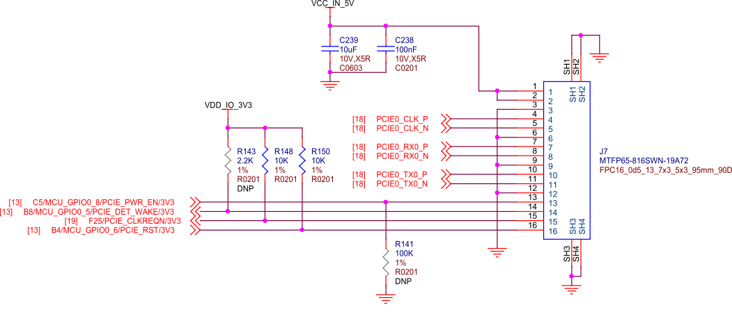 BeagleY-AI PCIE connector