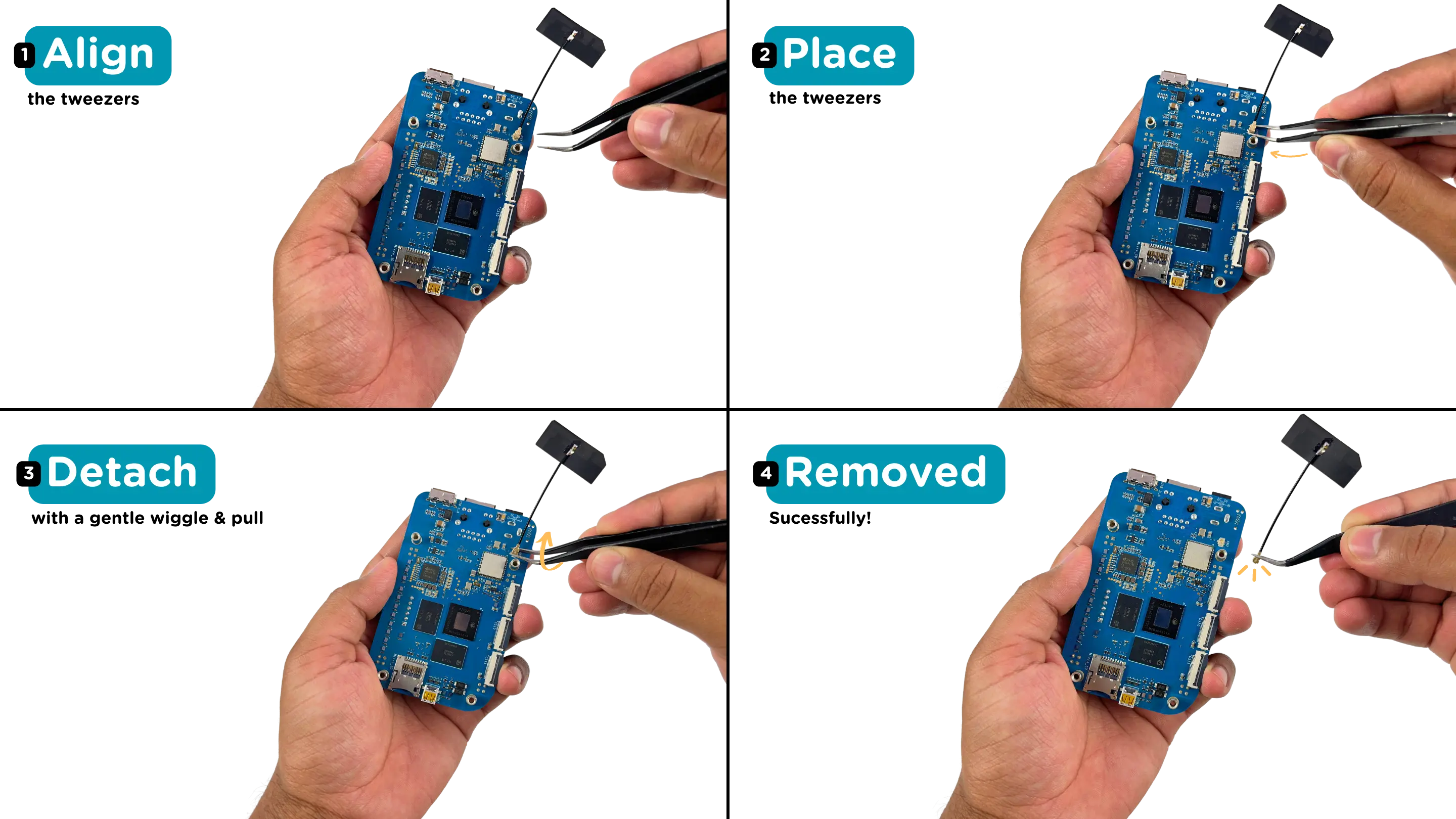 Removing 2.4GHz/5GHz antenna to BeagleV-Ahead.