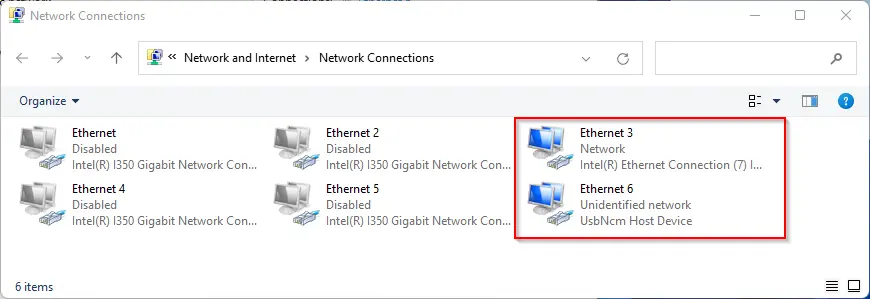 Network setup